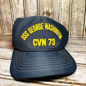 USS George Washington CVN-73 Vintage SnapBack Patch Hat Navy